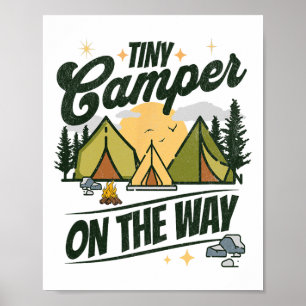 Kleine Camper Op Komst Camping Liefhebber Zwangers Poster