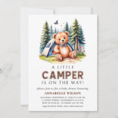 Kleine Camper Teddy Bear Waterverf Woodland Kaart (Voorkant)