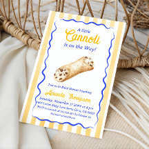 Kleine Cannoli Geel Blauw Italiaanse Baby Shower
