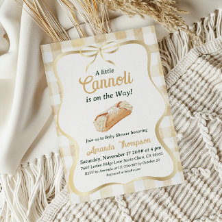 Kleine Cannoli Neutraal Beige Italiaanse Baby Show Kaart