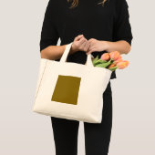 Kleine canvas tas met olijfgroene vierkante temp (Voorkant (product))