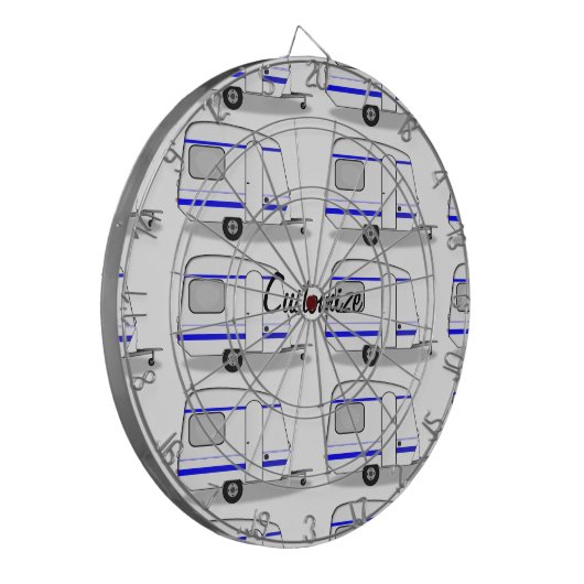Kleine caravan Thunder_Cove, kleur Dartbord (Voorkant Links)