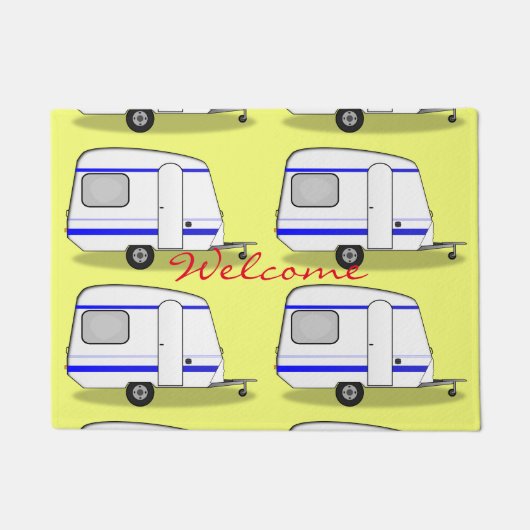 Kleine caravan Thunder_Cove, kleur Deurmat (Voorkant)