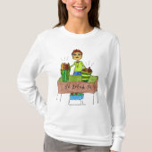 Kleine cartoon die vers brood verkoopt t-shirt (Voorkant)