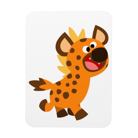 Kleine Cartoon Hyena Flexible Magnet Magneet (Verticaal)