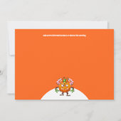 Kleine cartoon monsters kinder halloween partij kaart (Achterkant)