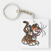 Kleine Cartoon tijger Acrylische Sleutelhanger (Voorkant)