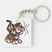 Kleine Cartoon tijger Acrylische Sleutelhanger (Achterkant)