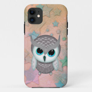Kleine Chagrijnige Gehoornde Uil Illustratie Case-Mate iPhone Case