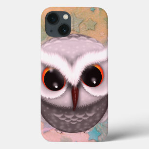 Kleine Chagrijnige Gehoornde Uil Illustratie Case-Mate iPhone Case