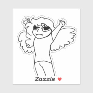 Kleine Chaos Tyto Harpy Karakter Sticker