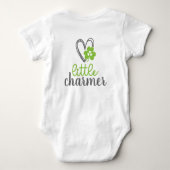 Kleine Charmer Shamrock St. Patrick's Day Romper (Achterkant)