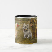 Kleine Chat: Whimsical Kerstboerderijdier Mok (Midden)