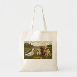 Kleine Chat: Whimsical Kerstboerderijdier Tote Bag