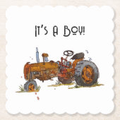 Kleine chauffeur onderweg kartonnen onderzetters (Voorkant)