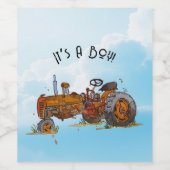 Kleine chauffeur onderweg wijn etiket (Enkel label)