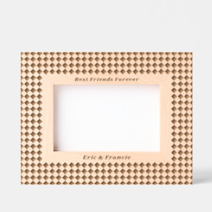 Kleine Checkerboard Pattern Beste Vrienden Lijst Gegraveerde Lijstjes