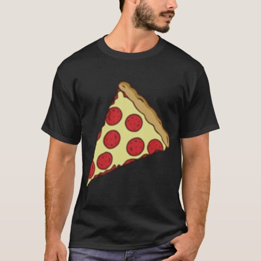 Kleine Cheesy Pepperoni Pizza Slice T-shirt (Voorkant)