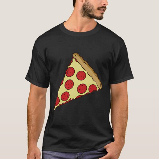 Kleine Cheesy Pepperoni Pizza Slice T-shirt (Voorkant)