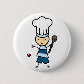 Kleine Chef Boy Ronde Button 5,7 Cm (Voorkant)