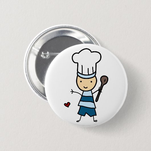 Kleine Chef Boy Ronde Button 5,7 Cm (Voorkant /achterkant)