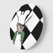 Kleine Chef Cartoon Keuken Grote Klok (Hoek)
