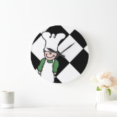 Kleine Chef Cartoon Keuken Grote Klok (Huis)