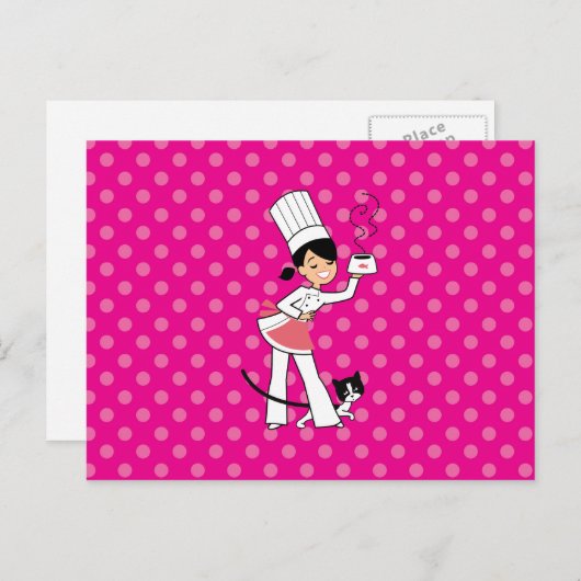 Kleine Chef Illustratie op Briefkaart (Voorkant / Achterkant)
