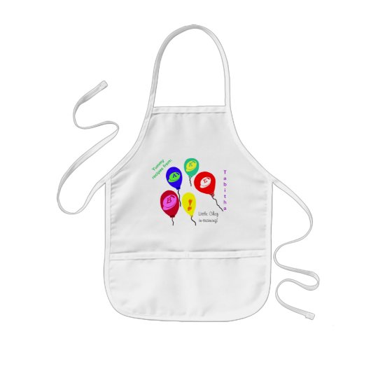 Kleine Chef In training Colorful Balloons Schort (Voorkant)
