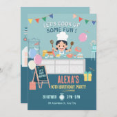 Kleine chef-kok keuken koken verjaardag kaart (Voorkant / Achterkant)