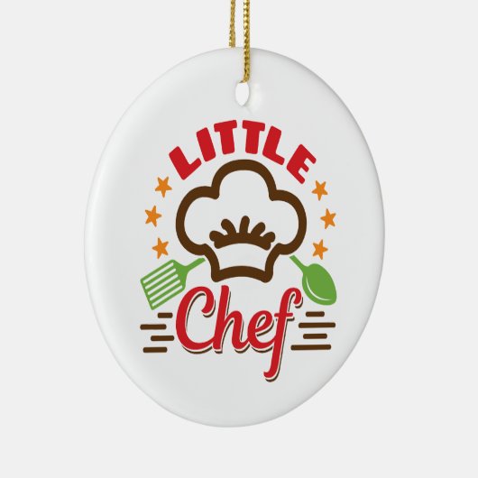 Kleine Chef Koken Liefhebber Kinder Keramisch Ornament (Rechts)