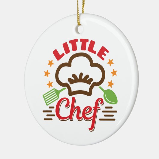 Kleine Chef Koken Liefhebber Kinder Keramisch Ornament (Links)