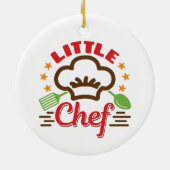 Kleine Chef Koken Liefhebber Kinder Keramisch Ornament (Achterkant)