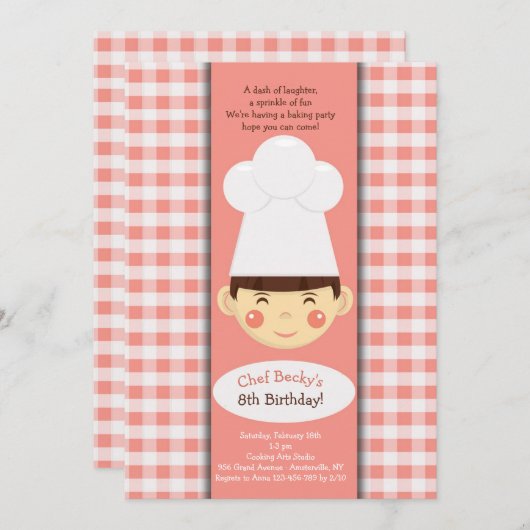 Kleine Chef Uitnodiging (Voorkant / Achterkant)