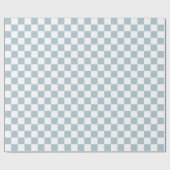 Kleine cheques Pastel Blue White gecheckt Cadeaupapier (Vlak)
