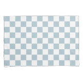 Kleine cheques Pastel Blue White gecheckt Kussensloop (Voorkant-Rechts)