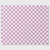 Kleine cheques Pastel Violet White gecheckt Cadeaupapier (Vlak)