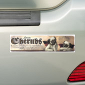 Kleine Cherub-design voor Pug Lovers Bumpersticker (Op auto)
