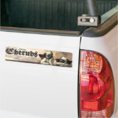 Kleine Cherub-design voor Pug Lovers Bumpersticker (Op Truck)