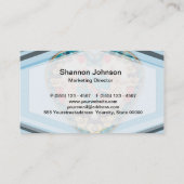 Kleine Cherubs met Heart Blue-achtergrond Visitekaartje (Achterkant)