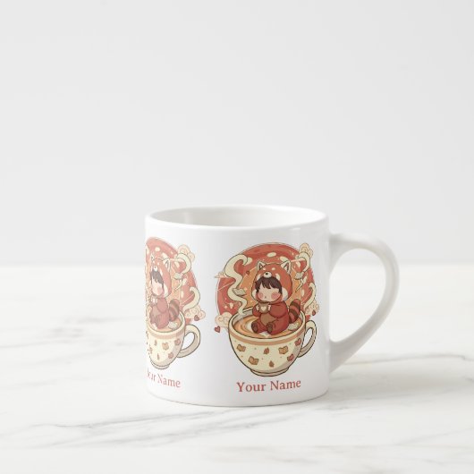 Kleine Chibi Rode Panda Melk Mok voor Kinderen (Rechts)