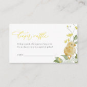 Kleine Chick Baby shower Luier Raffle Kaart Plaatskaartje (Voorkant)