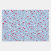 Kleine Chickadees + Sneeuwrijke Winterbessen Set Inpakpapier Vel (Voorkant 3)