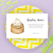 Kleine Chinese dumpling - display douchekaart Informatiekaartje