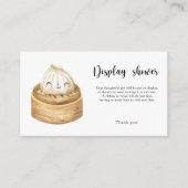 Kleine Chinese dumpling - display douchekaart Informatiekaartje (Voorkant)