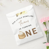 Kleine Chinese dumpling eerste verjaardagsfeest Bedankzakje (Gezegeld)