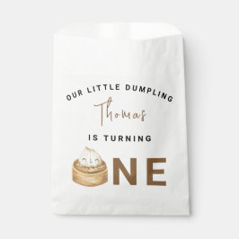 Kleine Chinese dumpling eerste verjaardagsfeest Bedankzakje