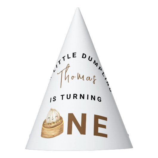 Kleine Chinese dumpling eerste verjaardagsfeest Feesthoedjes (Voorkant)