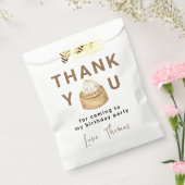 Kleine Chinese knoedel eerste verjaardag Dank u Bedankzakje (Gezegeld)