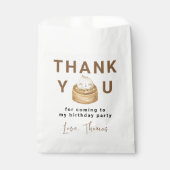 Kleine Chinese knoedel eerste verjaardag Dank u Bedankzakje (Voorkant)